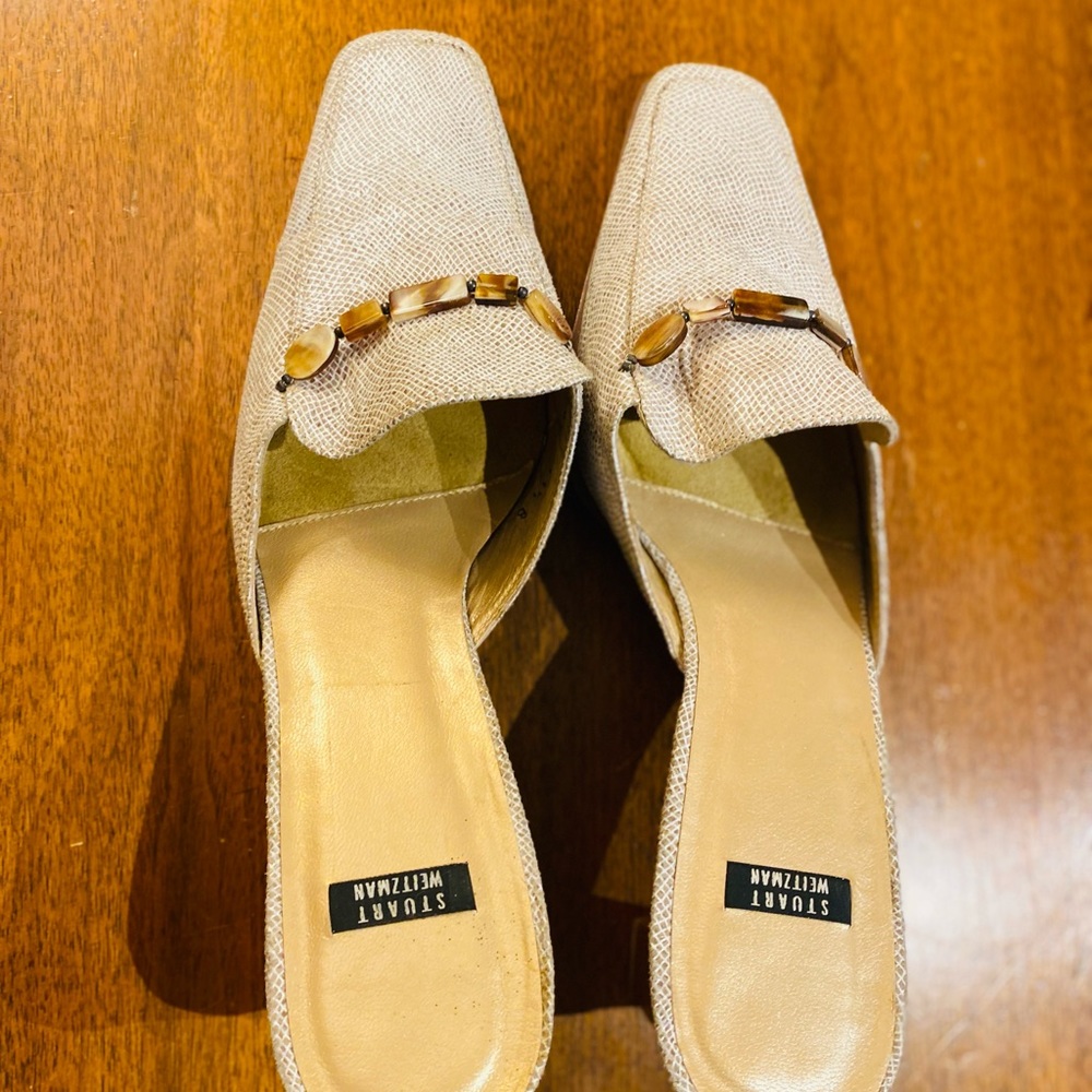 Stuart Weitzman Mules Reptil Leather Made in Spain New without tag Size 11.5 - Picture 2 of 13